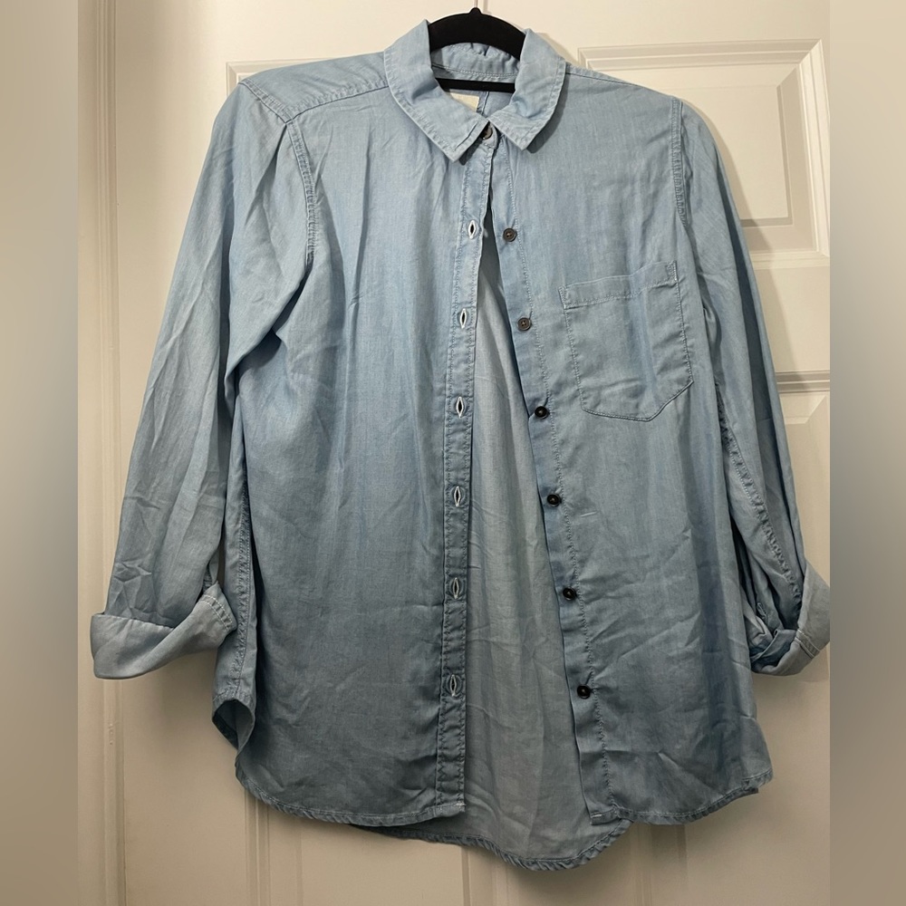 Light wash denim shirt